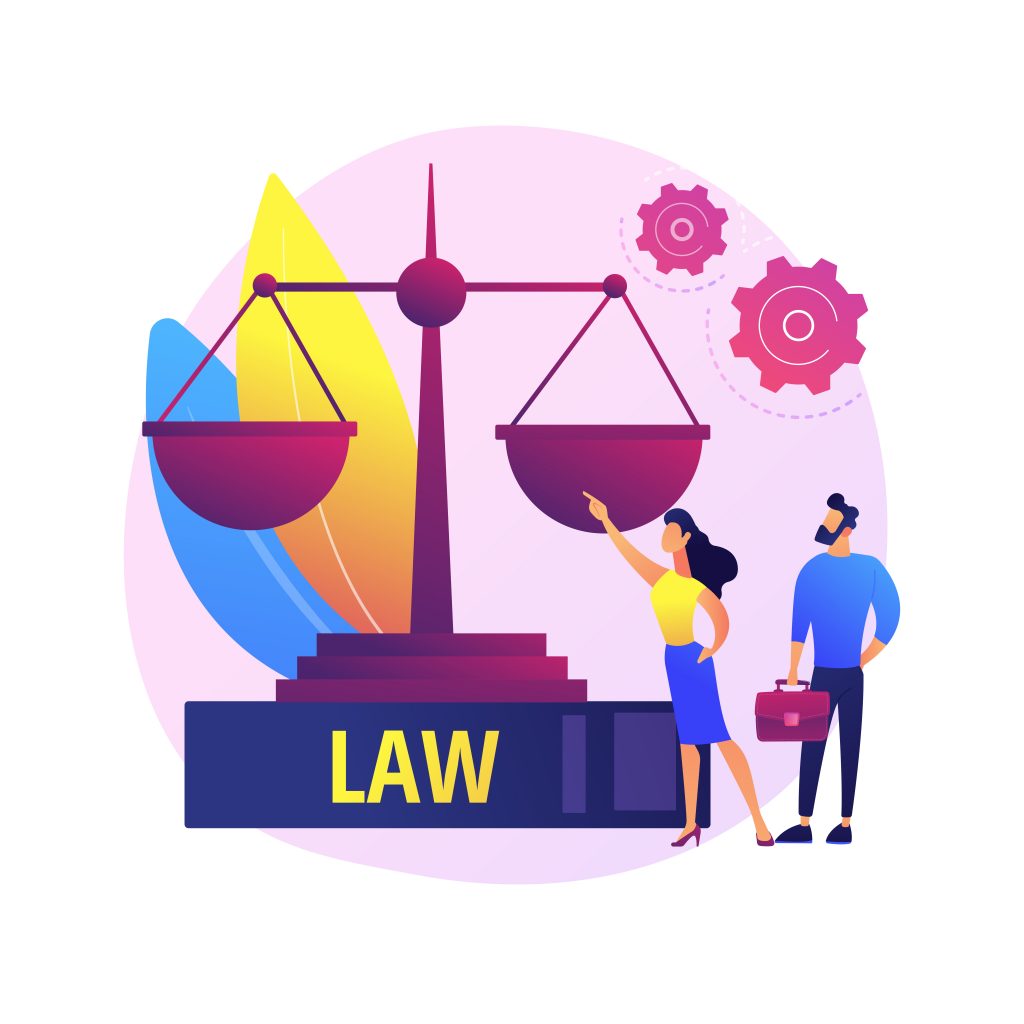 Legal services vector concept metaphor